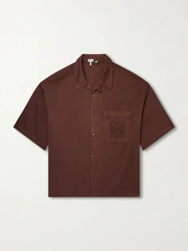 Paula's Ibiza Logo-Embroidered Cotton Shirt